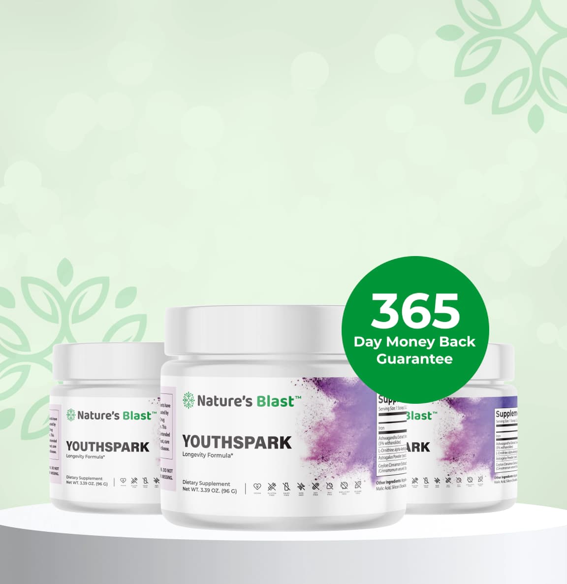 Promo banner for Nature's Blast YouthSpark supplement