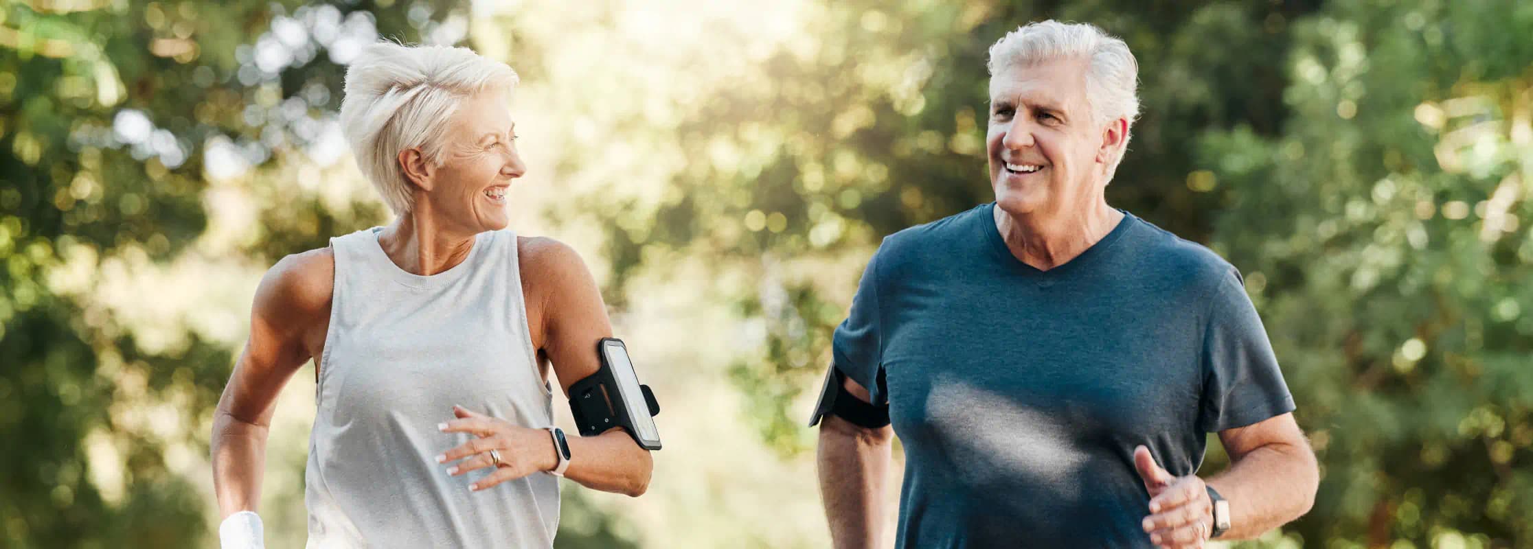 mature couple walking
